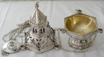French Antique Solid Silver Thurible